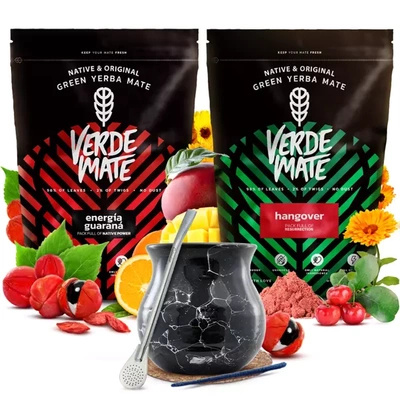 Yerba mate készlet Verde Mate kerámia kalácsa bombilla