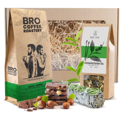 Ajándékkészlet Kávé Bro Coffee Roastery + Tea + Fehér Zsálya Füstölő