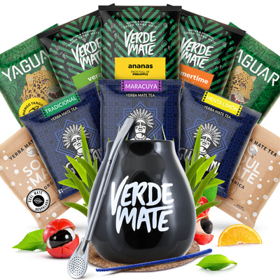 Yerba Mate készlet 10x50g Mate Tökre + Bombilla