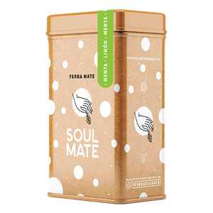 Yerbera – Fém doboz + Soul Mate Orgánica Menta Limon 0,5 kg