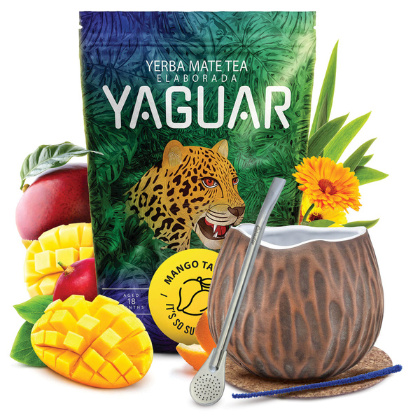 Yerba Mate készlet Yaguar 500g 0,5kg Mate Tök + Bombilla