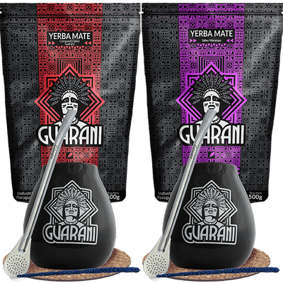 Szett mate tea Guarani Bombilla Mate csésze két fő részére