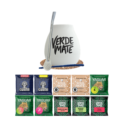 Yerba Mate készlet Zöld 500g tök Bombilla 10x50g