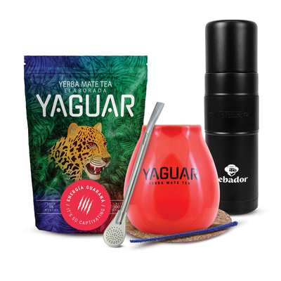 Yerba Mate készlet Yaguar 500g 0,5kg Yerbomos XL + Mate Tök + Bombilla