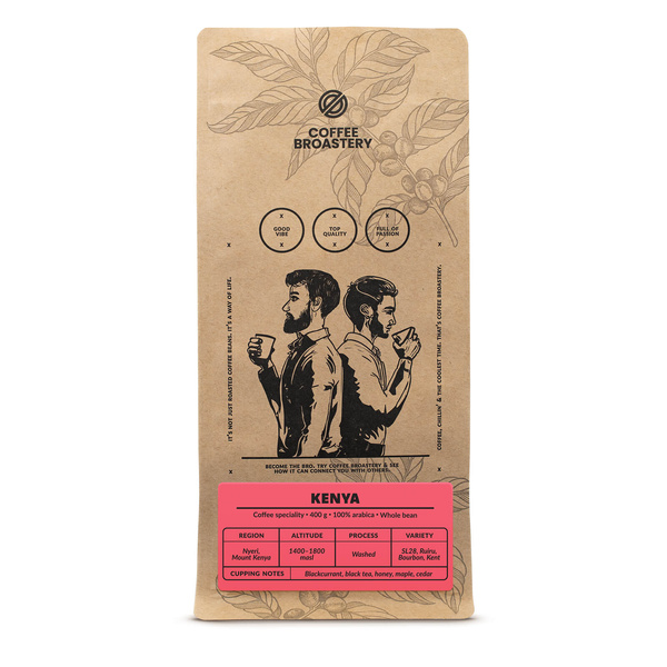 Bro Coffee Roastery - Egész kávébabos Kenya Nyeri Speciality 400 g