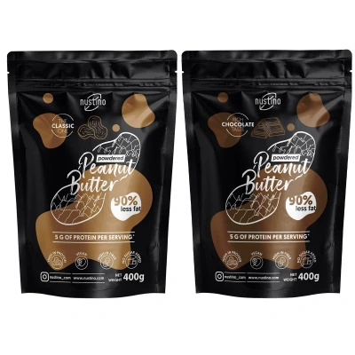 Nustino mogyoróvajpor szett: Classic + Chocolate 2x400g