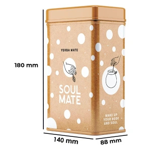 Yerbera – Fém doboz + Soul Mate Orgánica Guayusa 0,5 kg