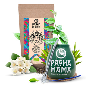 Készlet Guayusa Pachamama Jazmín 100g + Mate Tök + Bombilla