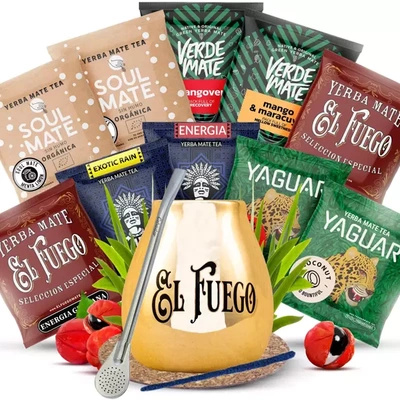 Yerba Mate készlet 10x50g Kalácsa + Bombilla