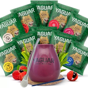 Állítsa be a  Yerba Mate Yaguar 10x50g Calabash Bombilla