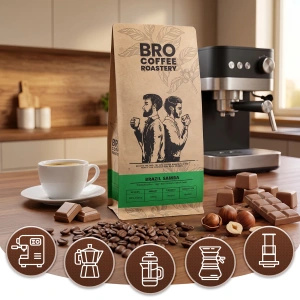 Bro Coffee Roastery – Egész kávébabos Brazil Samba Premium 1kg