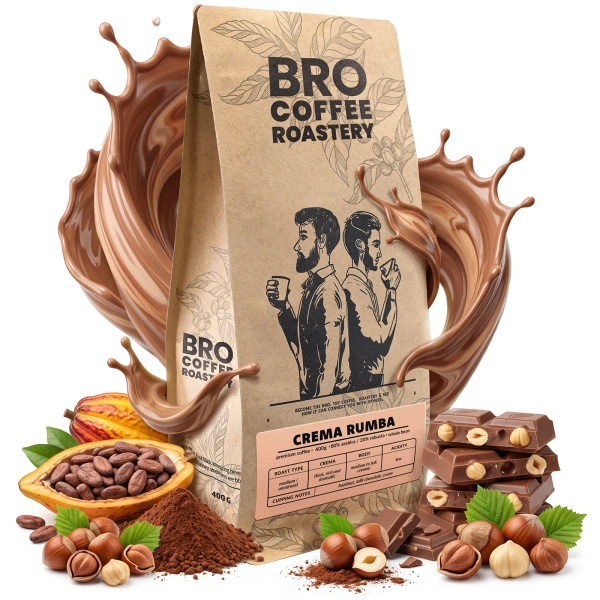 Bro Coffee Roastery – Szemes kávé Crema Rumba 400 g