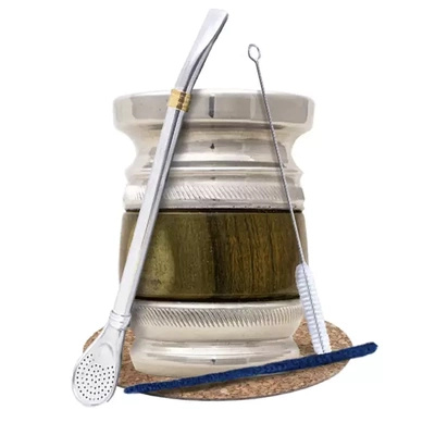 Yerba Mate tartozékkészlet: Palo Santo + Bombilla Anillo