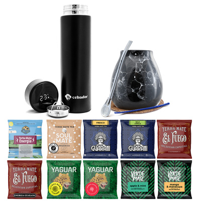 Yerba Mate induló készlet 10x50g 500g Thermosz