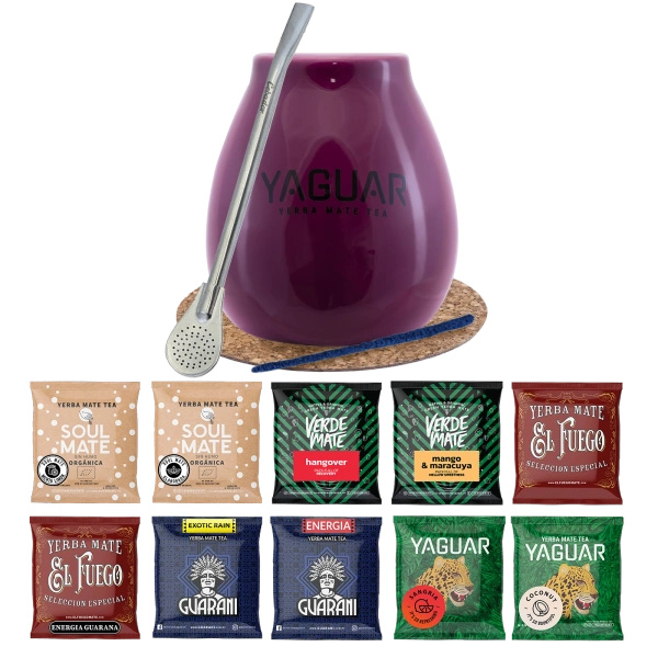 Yerba Mate induló készlet calabash Bombilla 10x50g