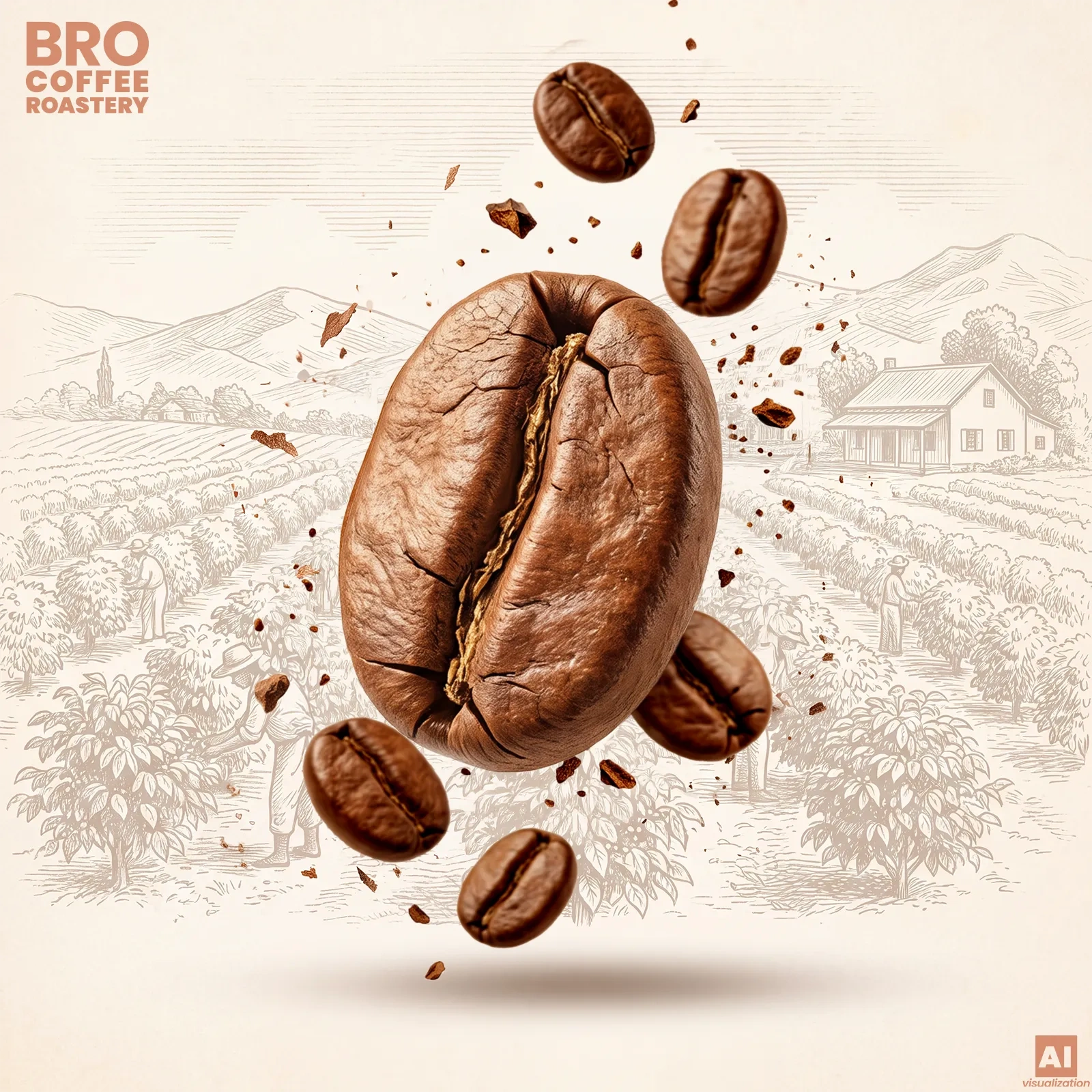 Arabica és robusta szemek - Bro Coffee Roastery Crema Rumba