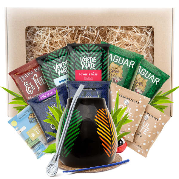 Yerba Mate ajándékkészlet 10x50g 500g Mate Tök + Bombilla