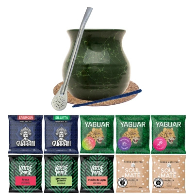 Mate Tea Verde Mate Zöld 500g Mate Gourd 10x50g Mate Tea zöld 500g Mate Gourd 10x50g