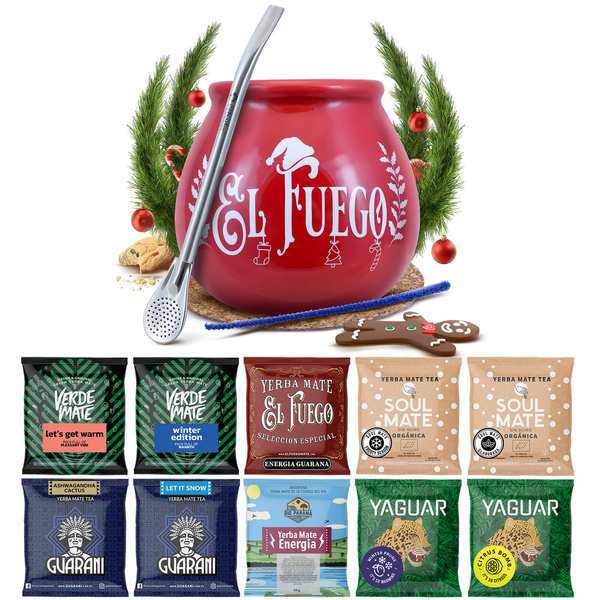 Yerba Mate téli készlet 10x50g mate tökre + bombilla