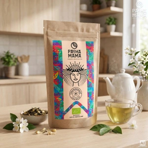 Készlet Guayusa Pachamama Jazmín 100g + Mate Tök + Bombilla