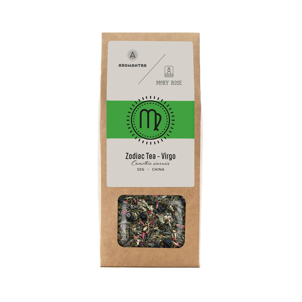 Aromantra x Mary Rose – Állatövi tea – Szűz (zöld tea) 50 g