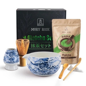 Ajándékszett: prémium matcha + matchawan + bambusz kiegészítők