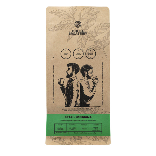 Coffee Broastery - Egész kávébabos Brazil Mogiana Premium 400g