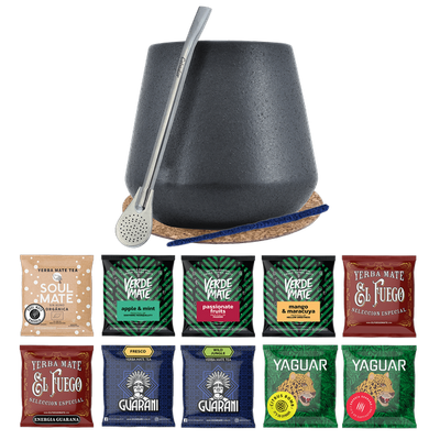Yerba Mate készlet 10x50g Calabash Bombilla 500g
